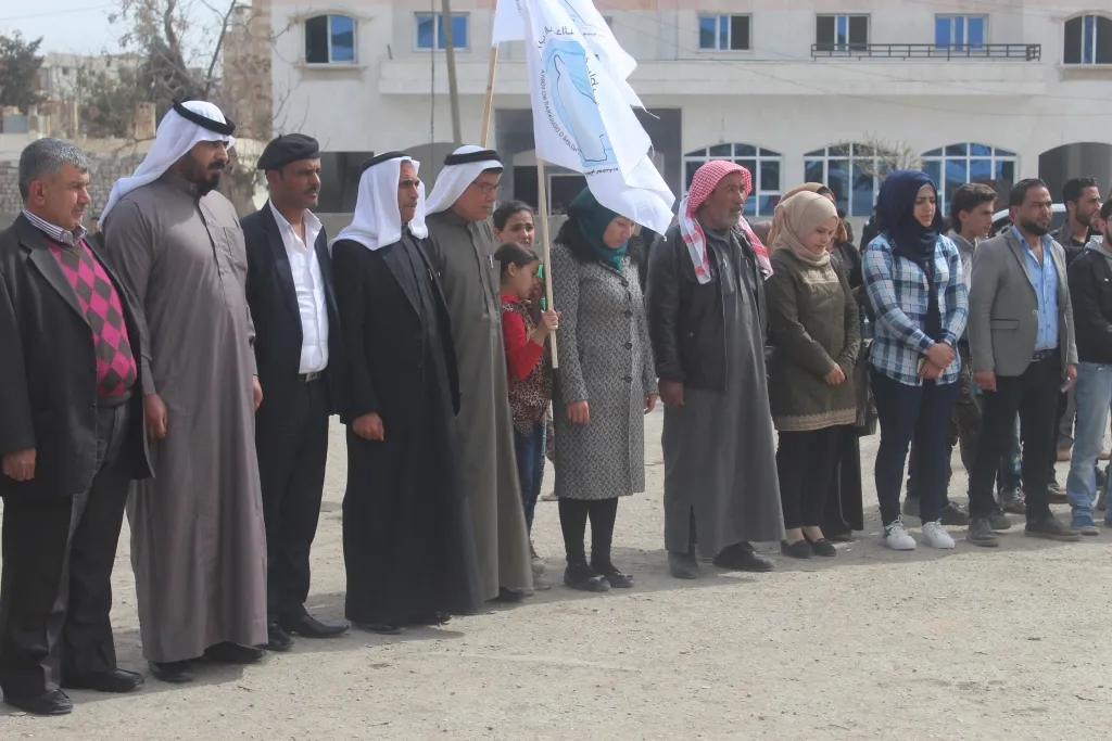 وقفة تضامنية مع عفرين في مدينة منبج