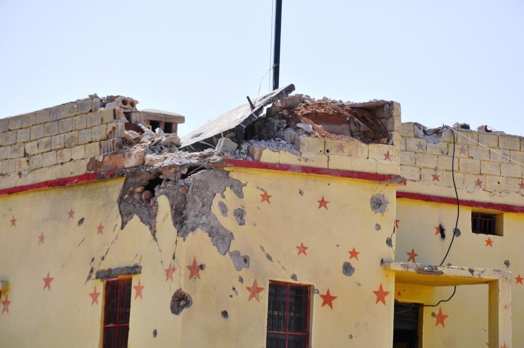 أضرار مادية جراء قصف جيش الاحتلال التركي لقرية آشمة
