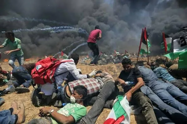 62 فقيد و٢٦٠٠ جريح حصيلة ضحايا مسيرة العودة في غزة