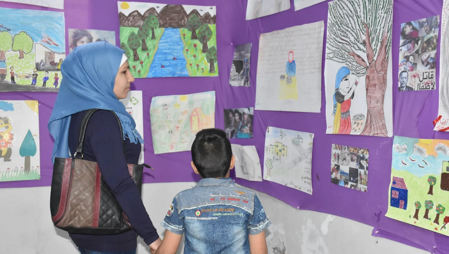 معرضنا رسالة لأطفال عفرين نعبر من خلاله مساندتنا لهم
