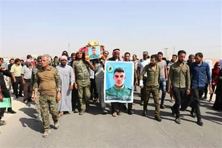 جثمان الشهيد حسان لوص وري الثرى في الشدادي