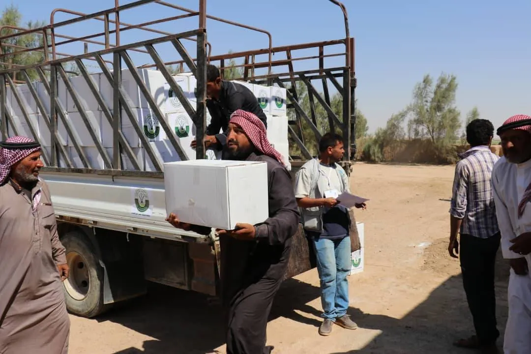 مجلس الشدادي يوزع الإغاثة على المحررين حديثاً