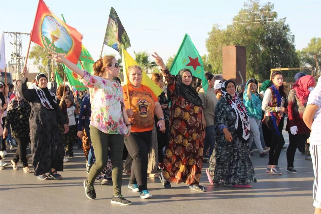 الحسكة تتظاهر استنكاراً للاحتلال التركي