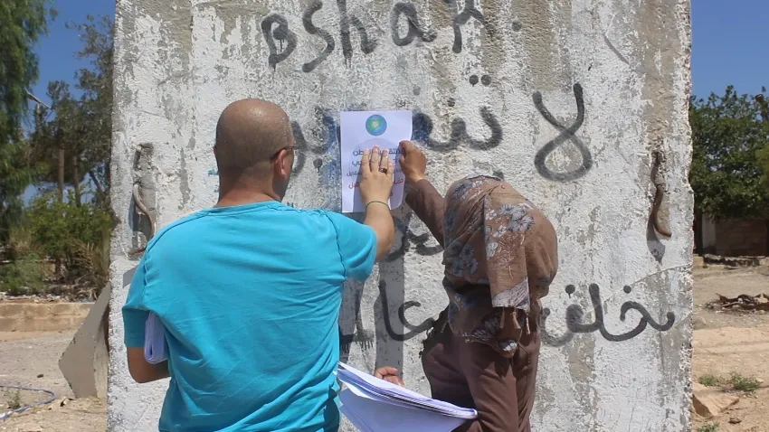 حملة دعائية لأهداف حزب سوريا المستقبل بمدينة الطبقة
