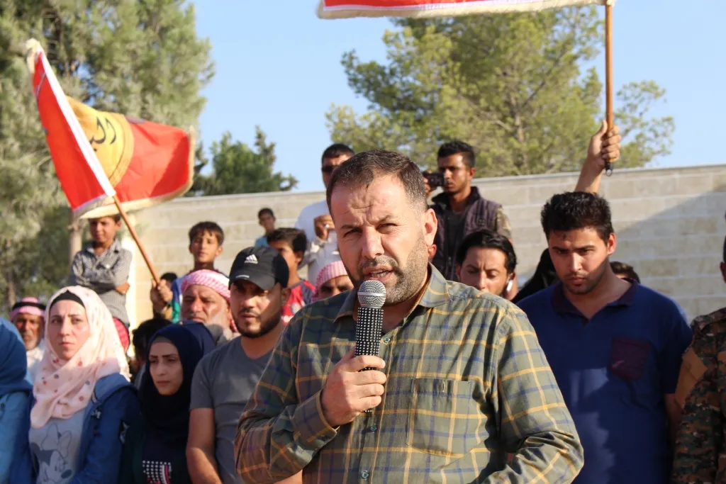 منبج تشيع جثمان شهيد من مجلس الباب العسكري