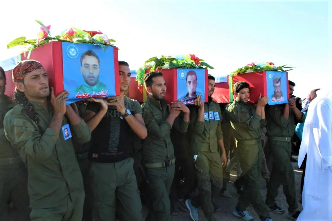 الطبقة تودع 3 من شهداء قوى الأمن الداخلي