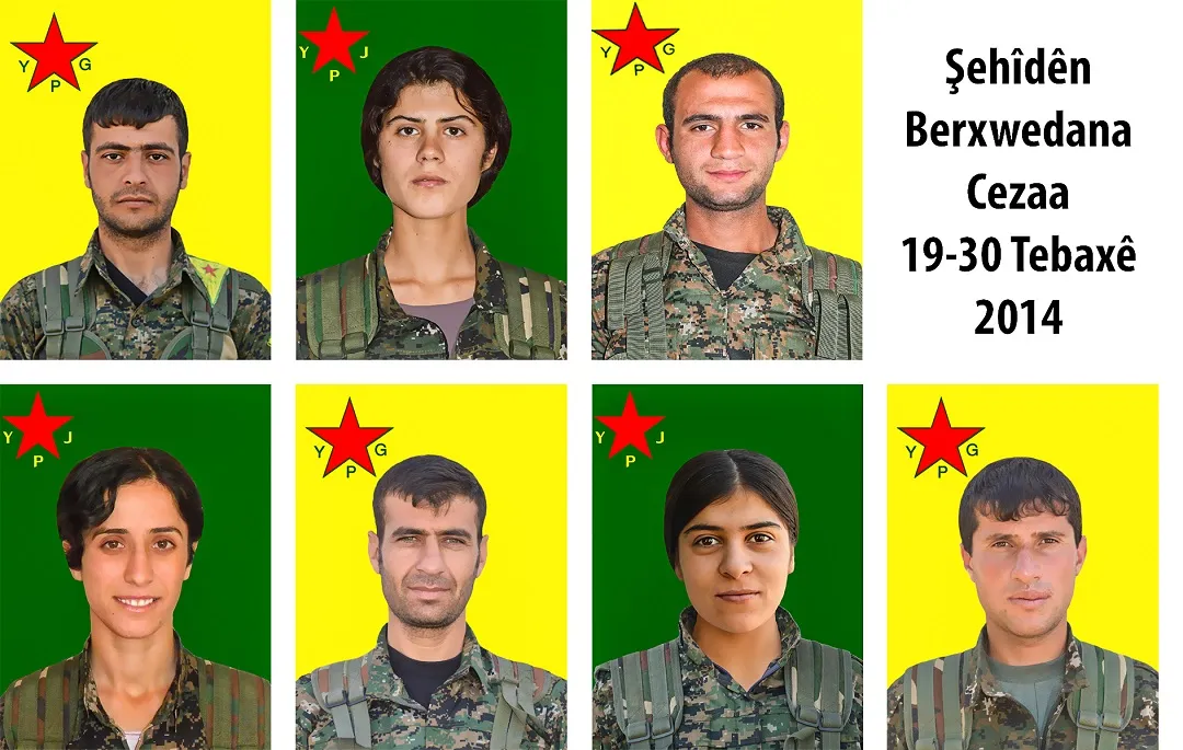 YPG تكشف سجل 7 من شهداء مقاومة جزعة