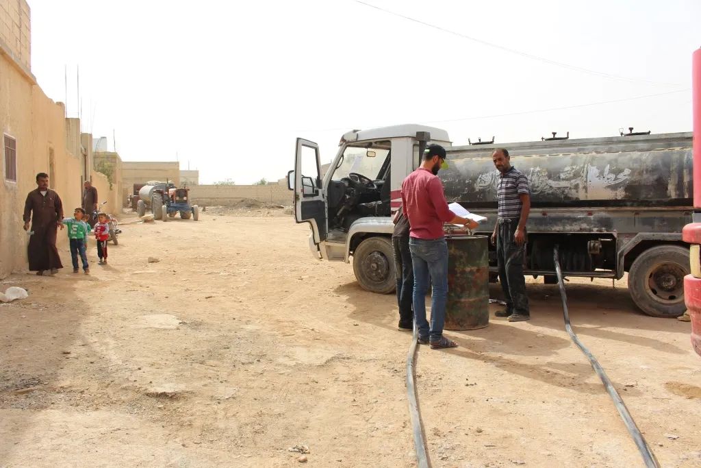توزيع 41884 لتر من مادة المازوت على الأهالي في منبج