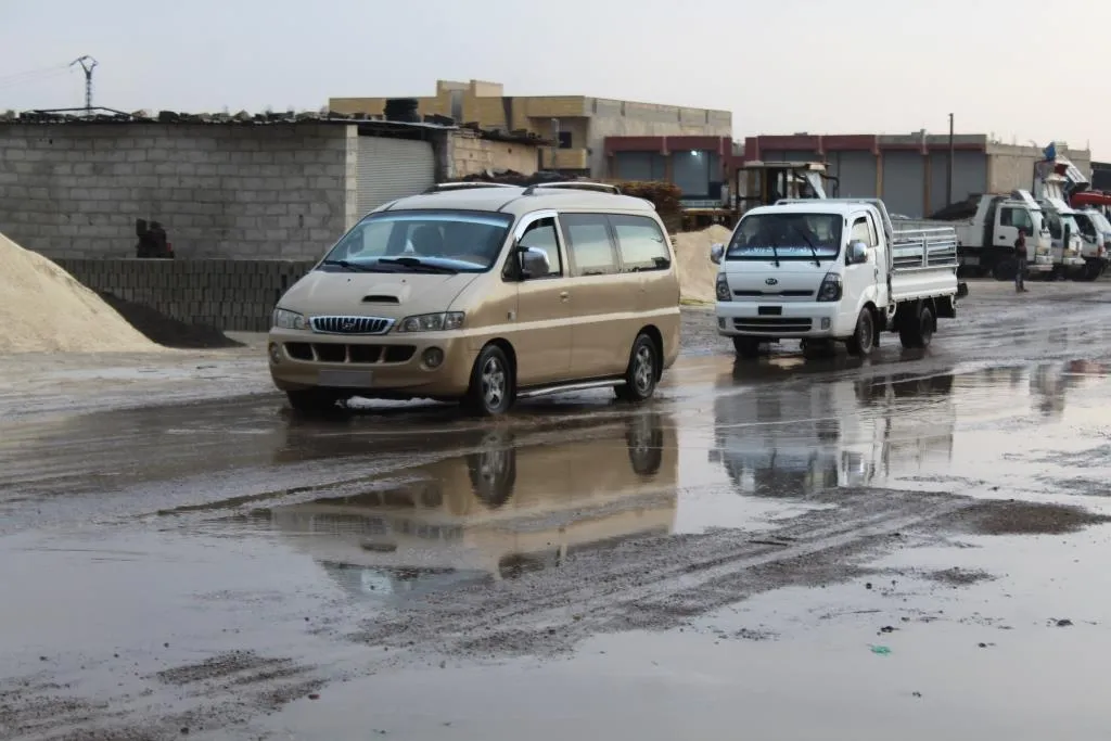 هطول أمطار غزيرة في الرقة