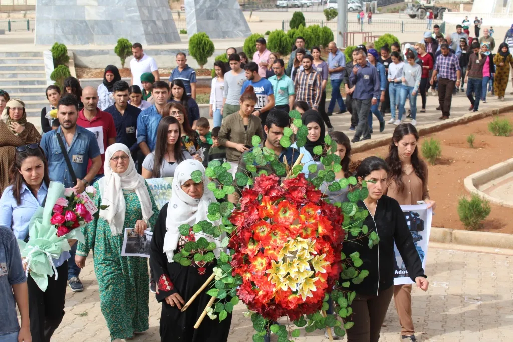 مراسم استذكار للشهيدة الصحفية دليشان إيبش في كوباني
