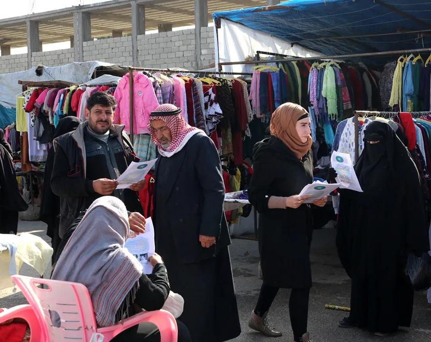 مكتب تنظيم المرأة يبدئ نشاطه الأول استعداداً ليوم مناهضة العنف ضد المرأة