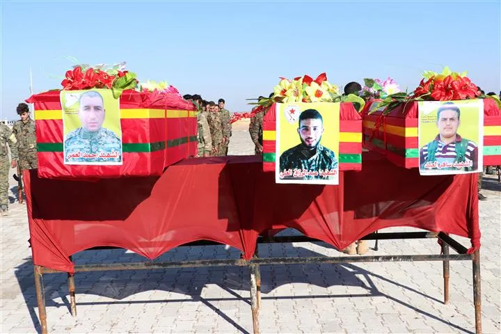 أهالي الشدادي يشيعون شهداء معركة  دحر الإرهاب