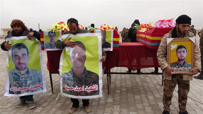 جثامين 3 شهداء وُريت الثرى في الشدادي