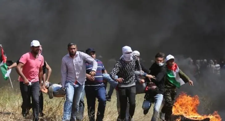 فقيد و 40 إصابة  بفعاليات مسيرة العودة في غزة