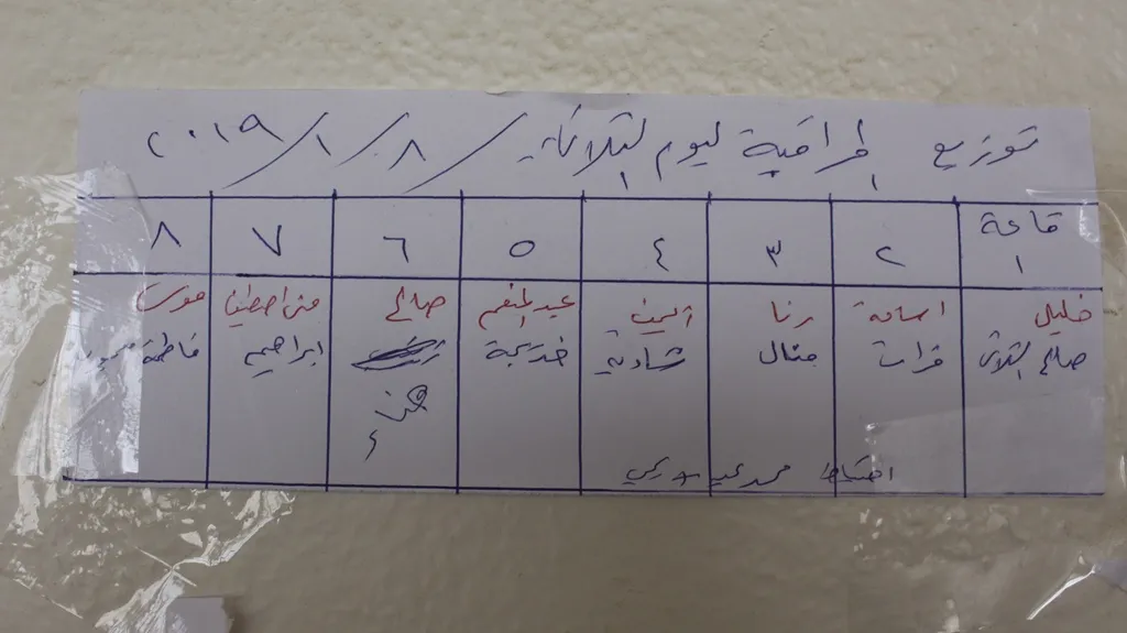 طلبة الطبقة يتقدمون لامتحانات الفصل الأول