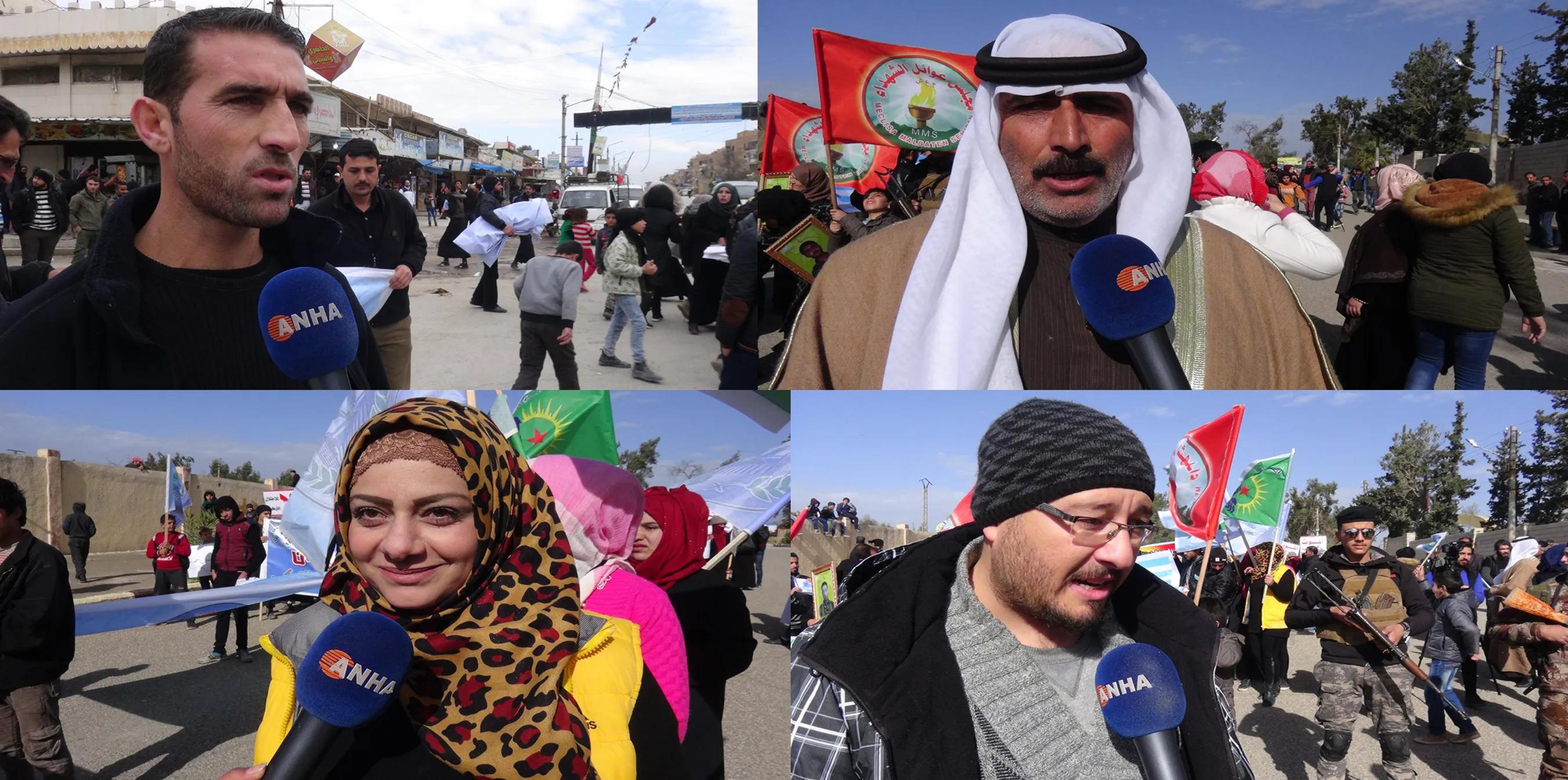 متظاهرو الطبقة يجددون العهد للشهداء بالوقوف بوجه التهديدات التركية