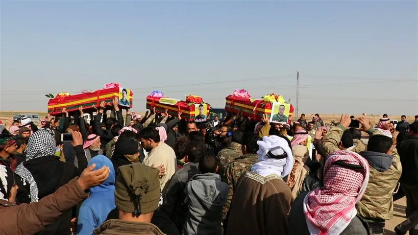 الشدادي تودع أربعة من شهداء معركة دحر الإرهاب