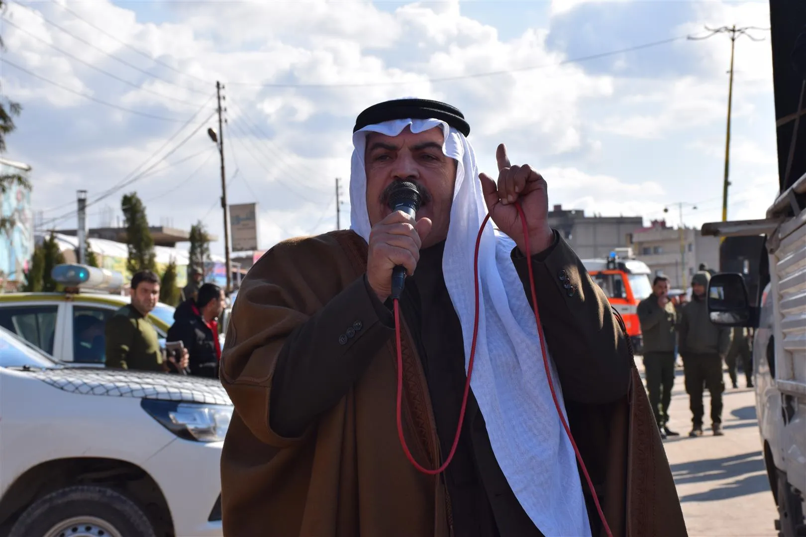 مظاهرة لأهالي مقاطعة الحسكة لاستنكار التهديدات التركية ومجزرة باريس