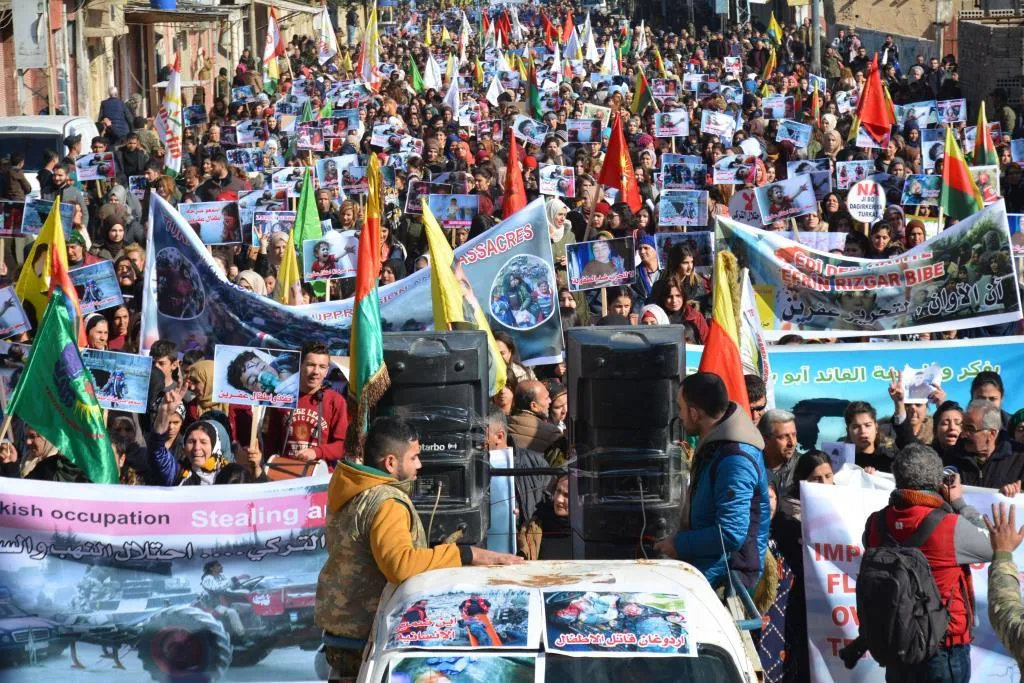 من قامشلو وبصوت واحد "لا للاحتلال التركي"
