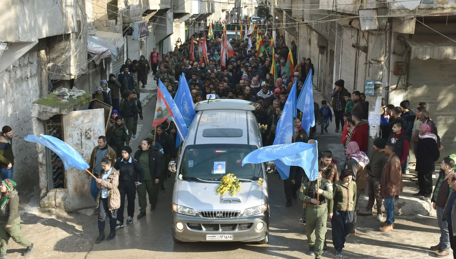 حلب تودع جثمان عضو قوى الأمن الداخلي عدنان نجار