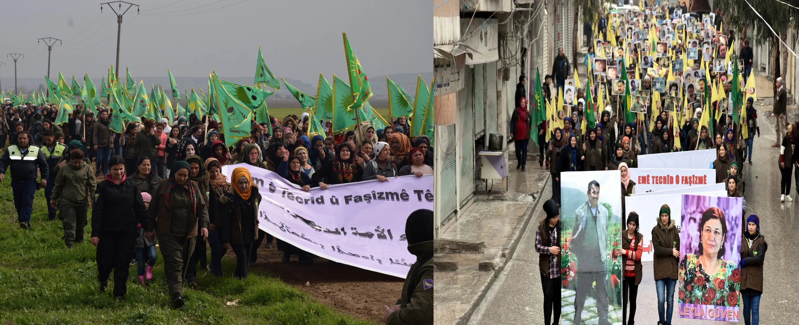متظاهرات في الحسكة وحلب: سنستمر بالنضال حتى حرية  أوجلان