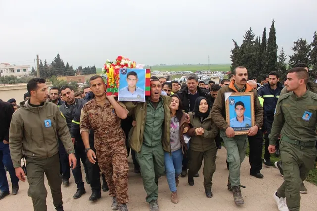 جثمان الشهيد هوزان وري الثرى في مزار الشهيد دلشير