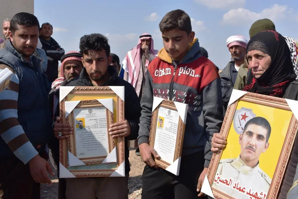 تشييع 5 من شهداء معركة دحر الإرهاب بريف دير الزور