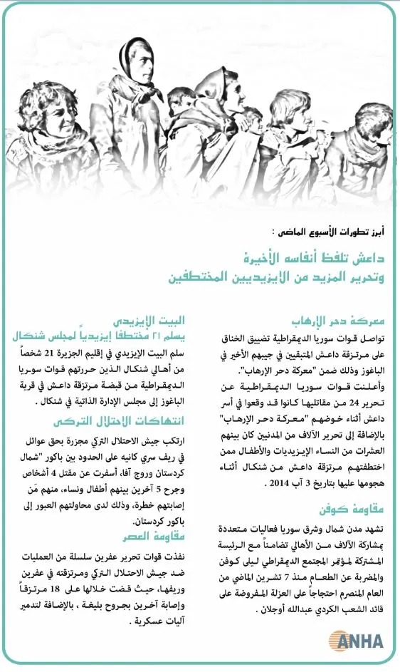 داعش يلفظ أنفاسه الأخيرة وق س د تحرر المزيد من الإيزيديين