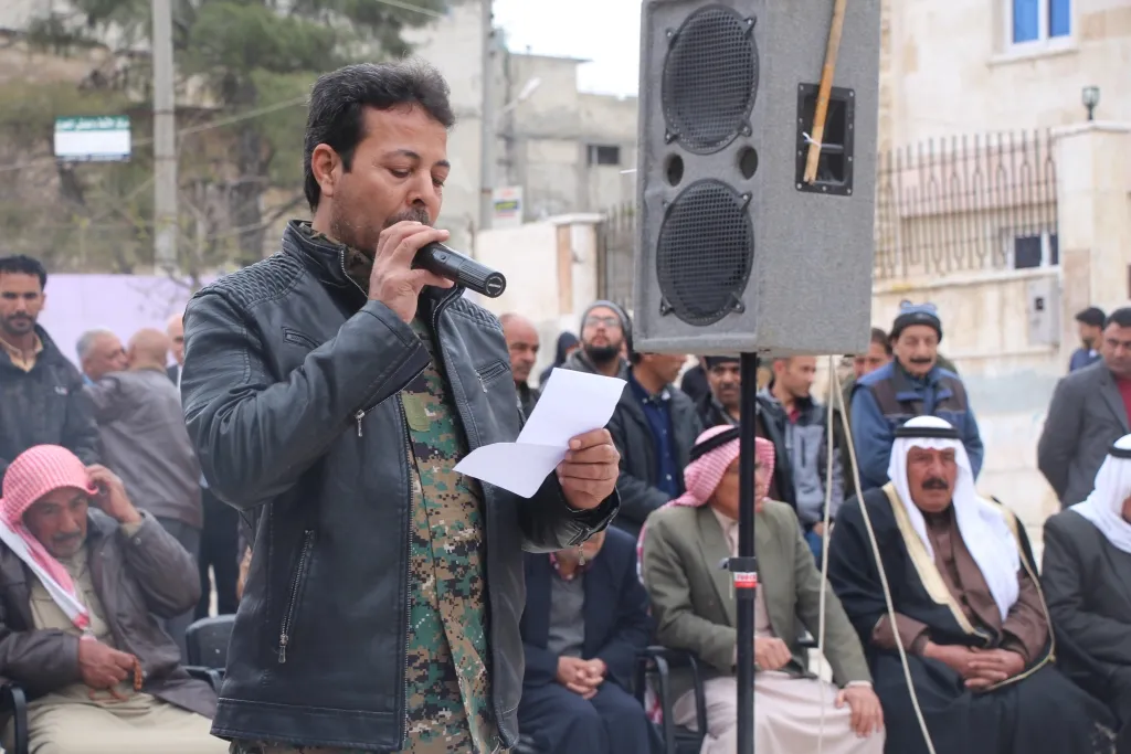 أهالي منبج يحتفلون بانتصار ق س د على داعش