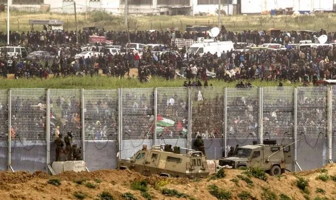 فقدان4 فلسطينيين وإصابة أكثر من 316 خلال "مليونية الأرض" بغزة