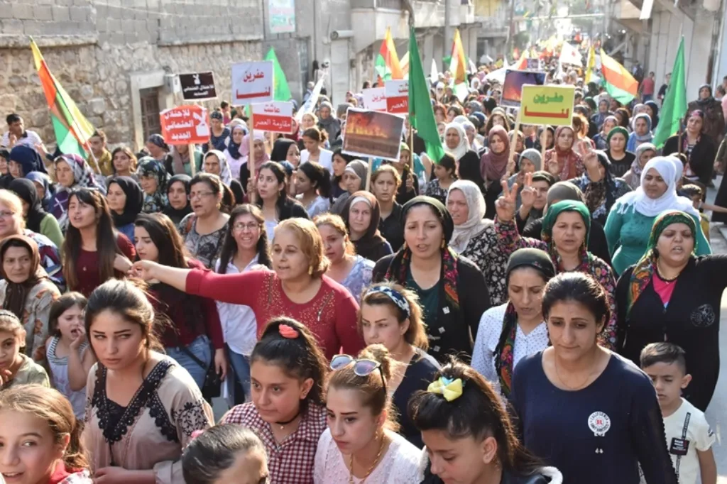من حلب.. بروح مقاومة العصر وشيلادزي نستنكر الهجمات على عفرين وخاكورك