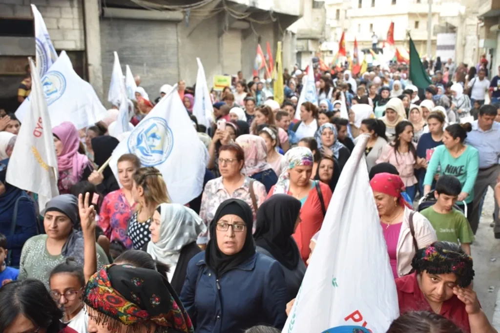 من حلب.. بروح مقاومة العصر وشيلادزي نستنكر الهجمات على عفرين وخاكورك