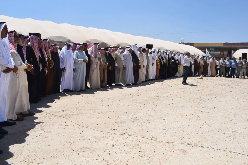 من فعاليات الدروع البشرية.. الأهالي عازمون على تحقيق الانتصار