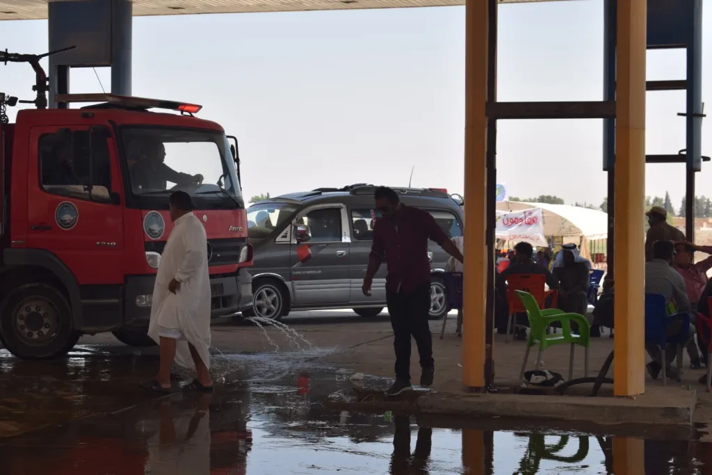 من فعاليات الدروع البشرية.. الأهالي عازمون على تحقيق الانتصار
