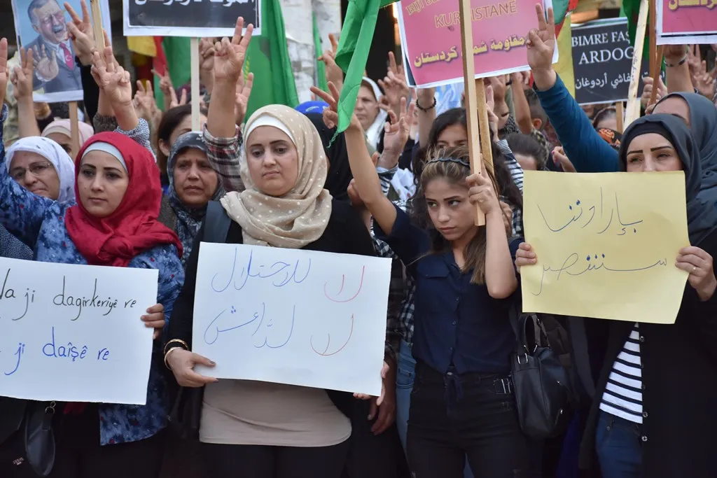 تظاهرتان رفضاً للاحتلال التركي في الشهباء وحلب