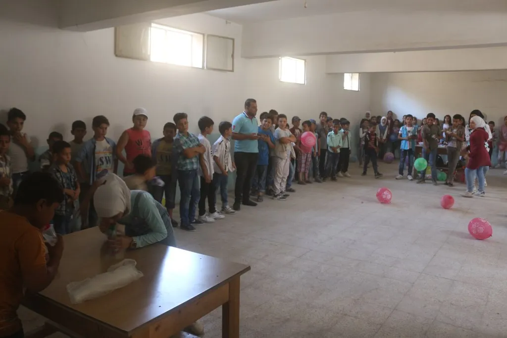 نشاطات ترفيهية لطلاب الحساب الذهني في معهد الإدارة المدنية بمنبج