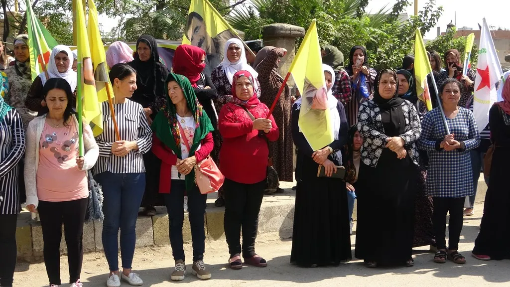 مظاهرة ضد تهديدات الاحتلال التركي