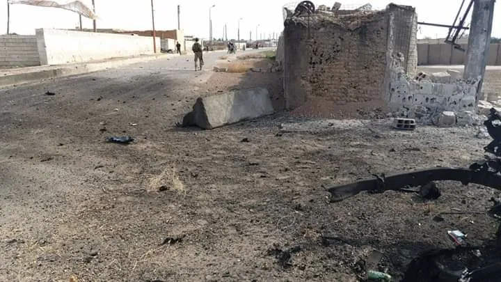انفجار أمام مقر مرتزقة جيش الشرقية في بلدة حمام تركمان