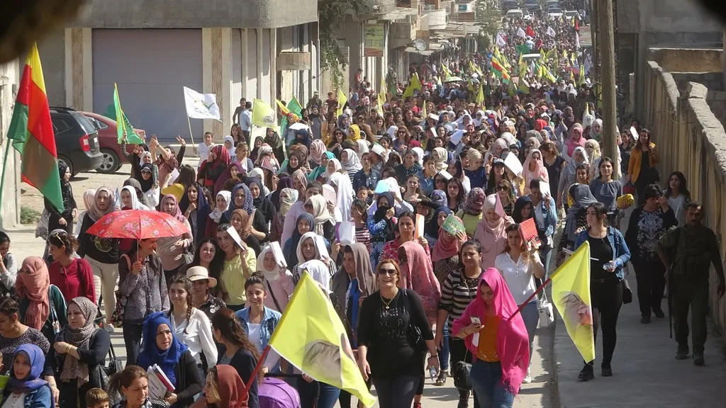 تظاهرات حاشدة تشهدها مدن مقاطعة قامشلو تلبية للنفير العام