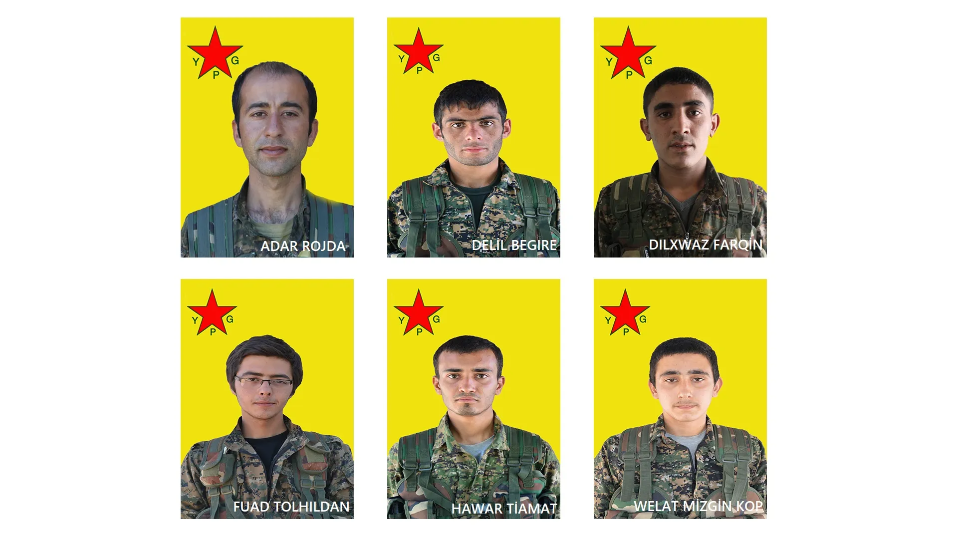 تكشف سجلات ستة مقاتلين استشهدوا أثناء الحرب على داعش YPG