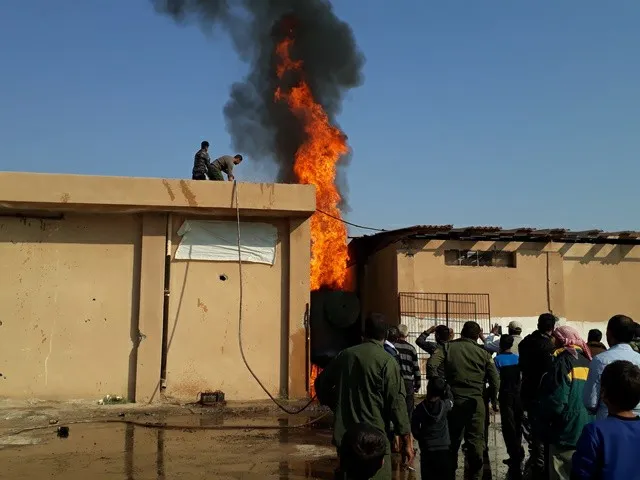 حريق في فرن تل حميس الشمالي والأضرار مادية فقط
