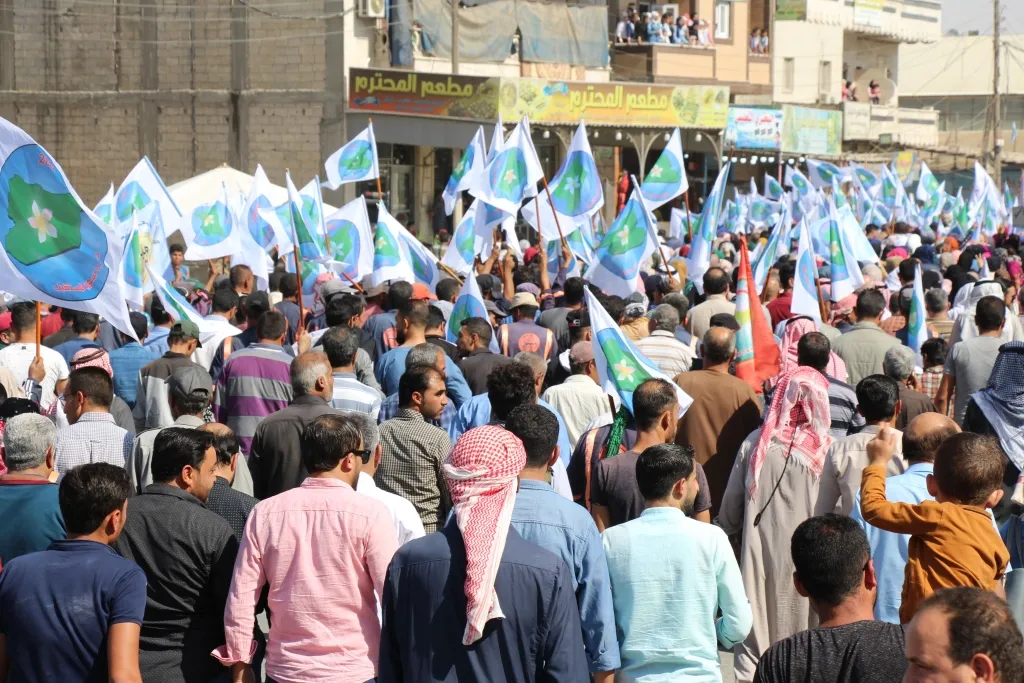 منبج تتظاهر ضد الاحتلال التركي