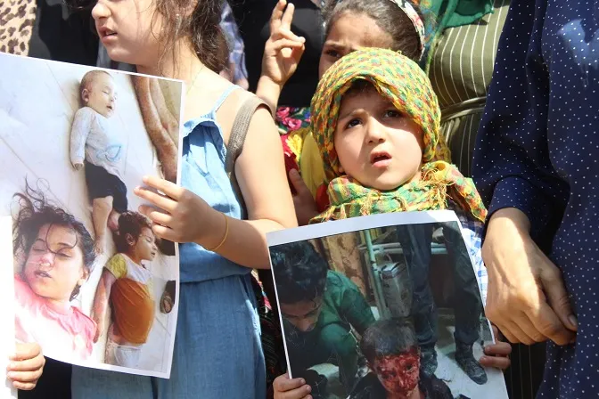 الجالية الكردية في لبنان تعتصم أمام مقر الأمم المتحدة تنديداً بالهجوم التركي