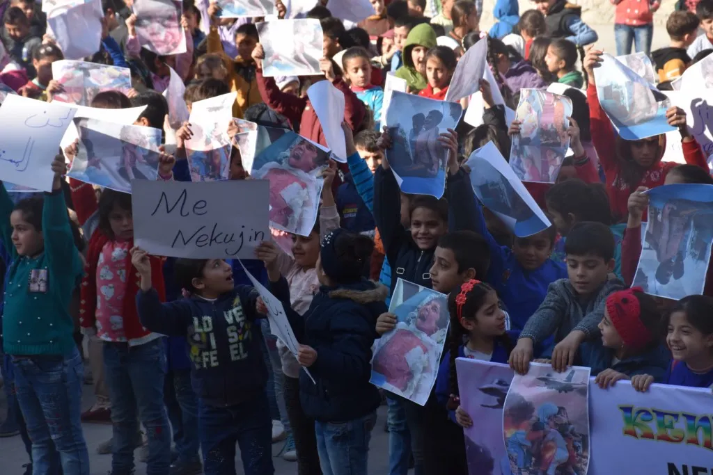 استذكار مجزرة سينما عامودا في حلب واستنكار لقتل الأطفال من قبل الاحتلال التركي