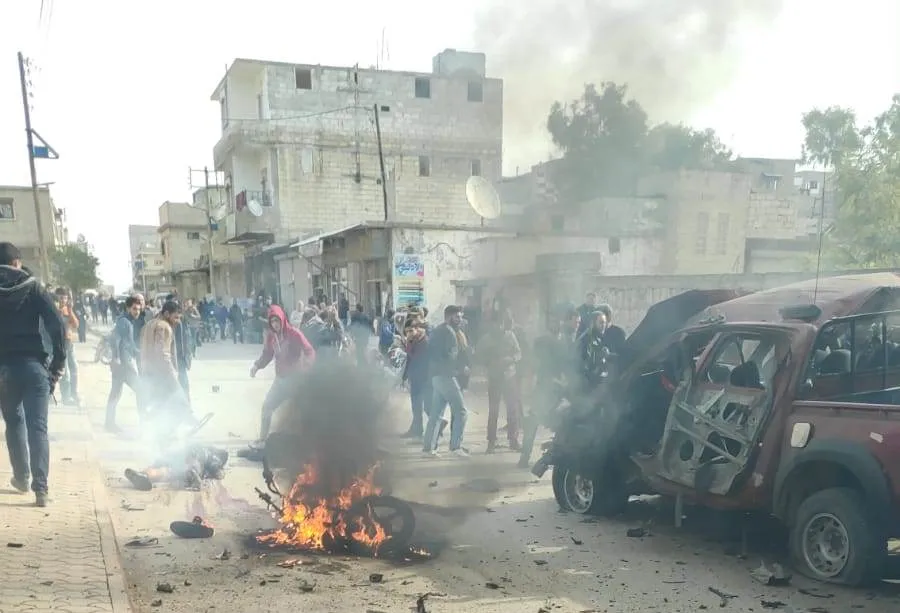 مقتل شخصين وإصابة آخرين جراء انفجار في إعزاز