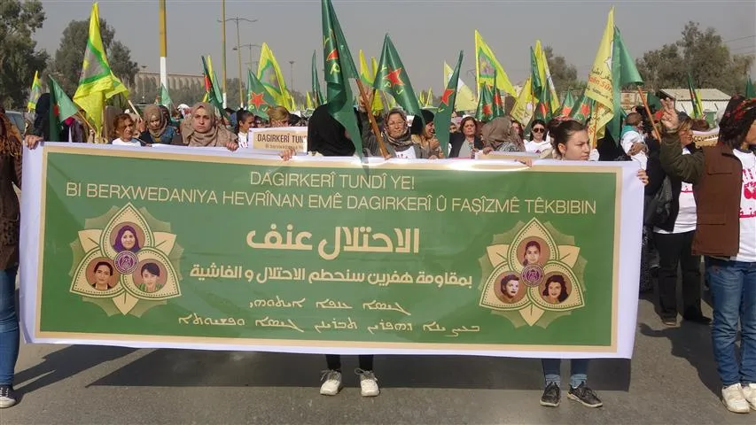 تظاهرات في الشمال السوري بمناسبة اليوم العالمي لمناهضة العنف ضد المرأة