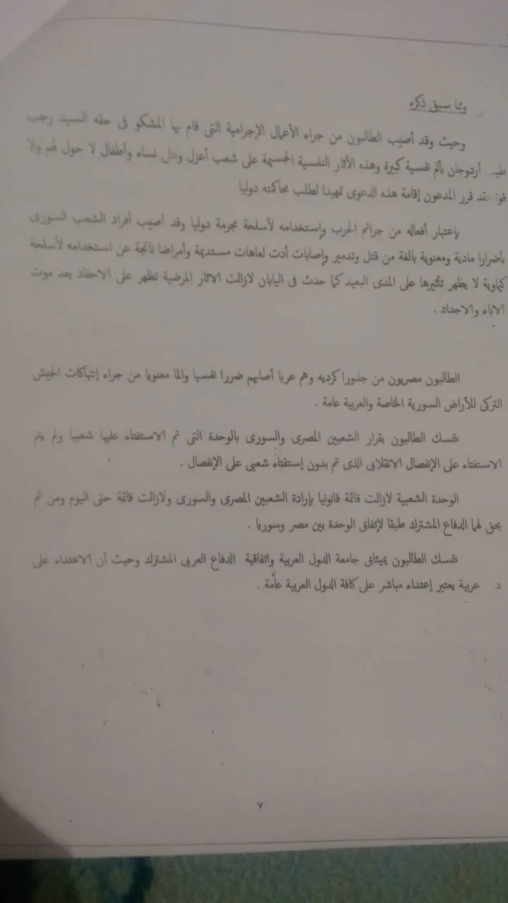 بلاغ إلى النائب العام المصري ضد أردوغان