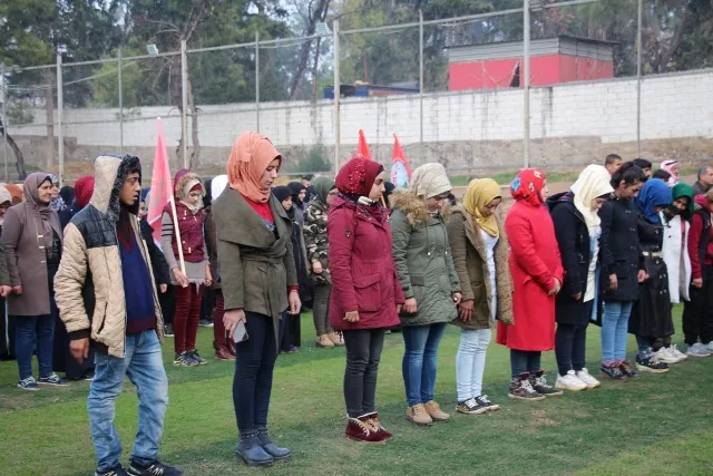 رياضيو منبج عبروا عن رفضهم للاحتلال التركي خلال تظاهرة