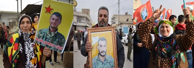 متظاهرون: لن نترك أرضنا وسنقف في وجه الهجمات التركية إلى جانب مقاتلينا