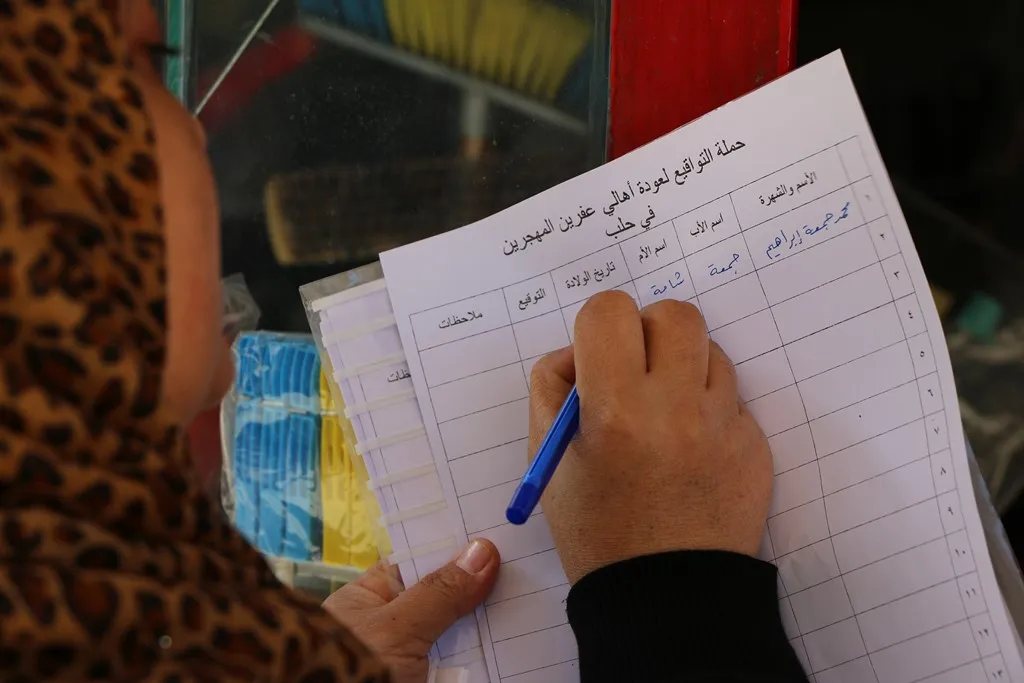 جمع ما يقارب 19ألف توقيع ضمن حملة عودة أهالي عفرين إلى ديارهم